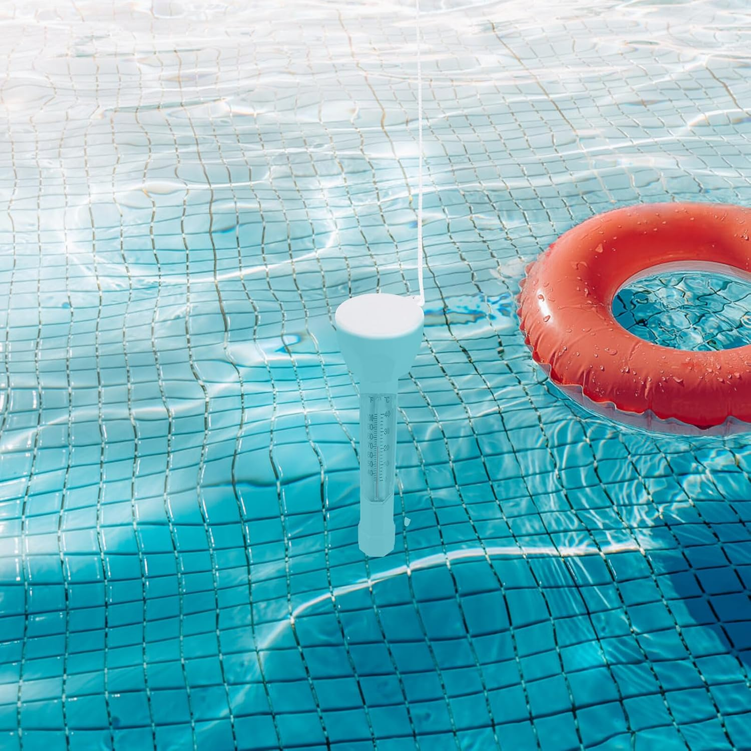 Floating Pool Thermometer Water Temperature for Swimming Pools and Baths Small Fast and Easy Read Temperature Gauge Suitable for Fishponds and Hot Tubs image number 1