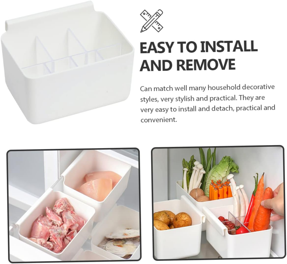 LIFKICH Fridge Side Door Organizer Storage Box Kitchen Cabinet Hanging Freezer Organizer Small Refrigerator Storage Container for Kitchen Food Supplies image number 2