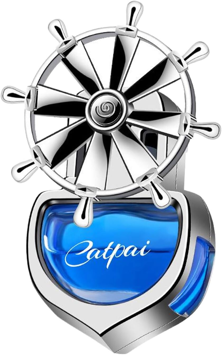 Tranquility Car Air Conditioner Vent Fragrance Clip Light and Noiseless Rotation Car Fragrance Essential Oil Car Perfume, Blue image number 6