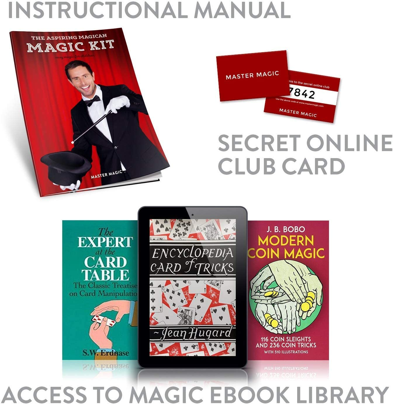 Mastermagic Magic Kit - Easy Magic Tricks for Children - Learn over 350 Spectacular Tricks with This Magic Set - Ideal for Beginners and Kids of All Ages!