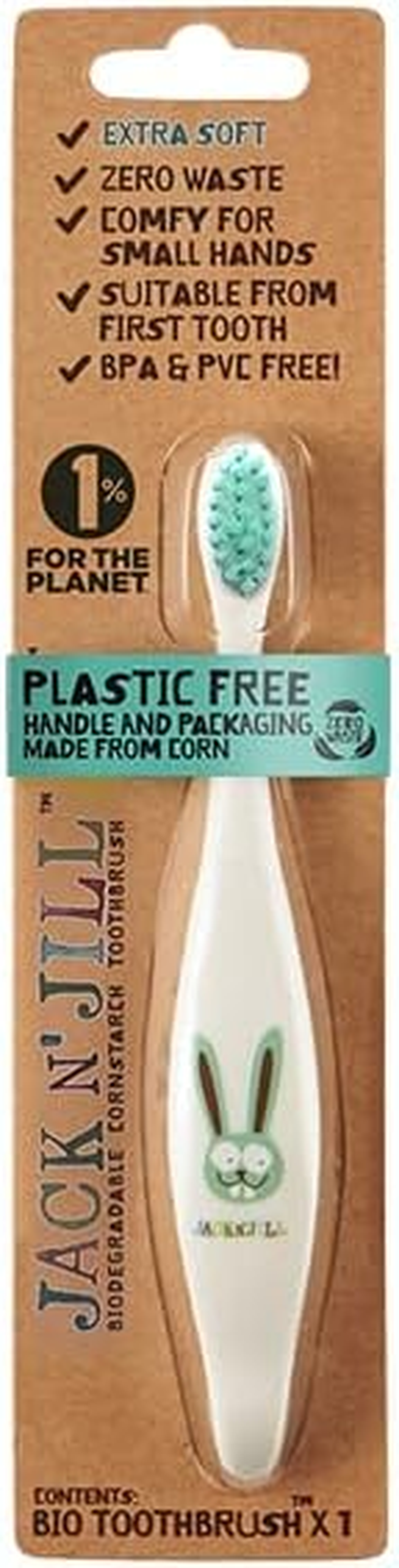 Jack N' Jill Bunny Biodegradable Children'S Toothbrush , image number 1