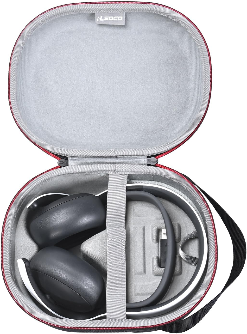 RLSOCO Case for Playstation 5 Pulse Elite/Pulse 3D Wireless Headset & Sennheiser Momentum 4 Wireless Headphones, Hard Travel Carry Case, - Black (Case Only) image number 6