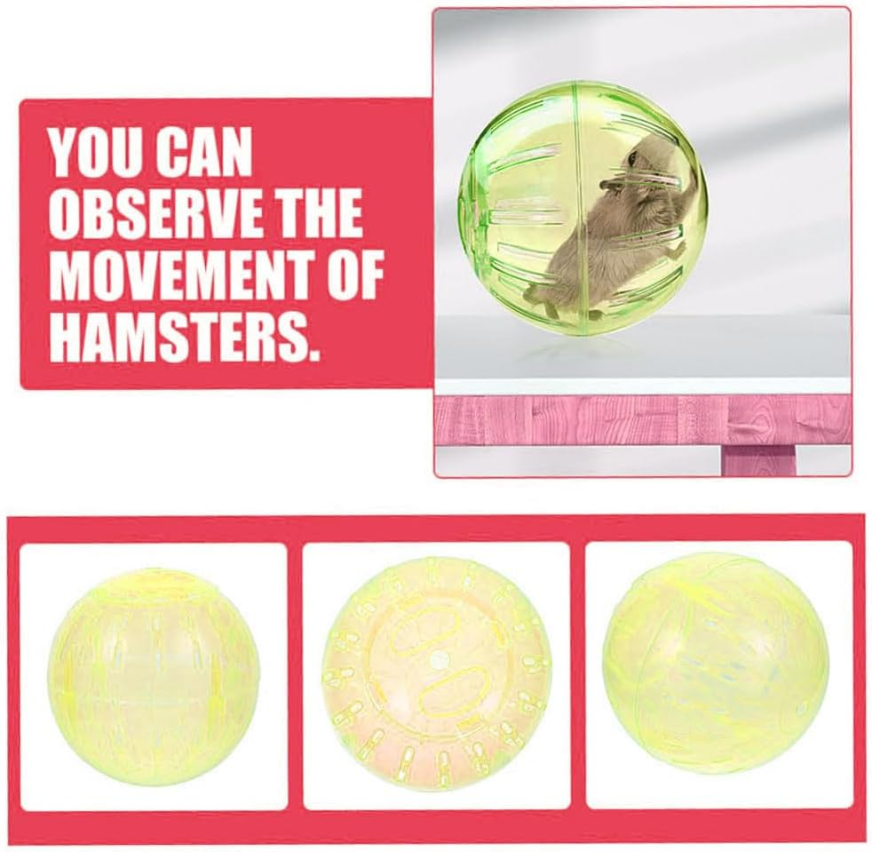 Hamster Running Balls,Hamster Exercise,Guinea Pig Exercise,Rat Exercise Ball Chinchilla Toy,Small Animal Exercise Balls,Transparent Balls for Relieves Boredom and Increases Activity ﻿ image number 2