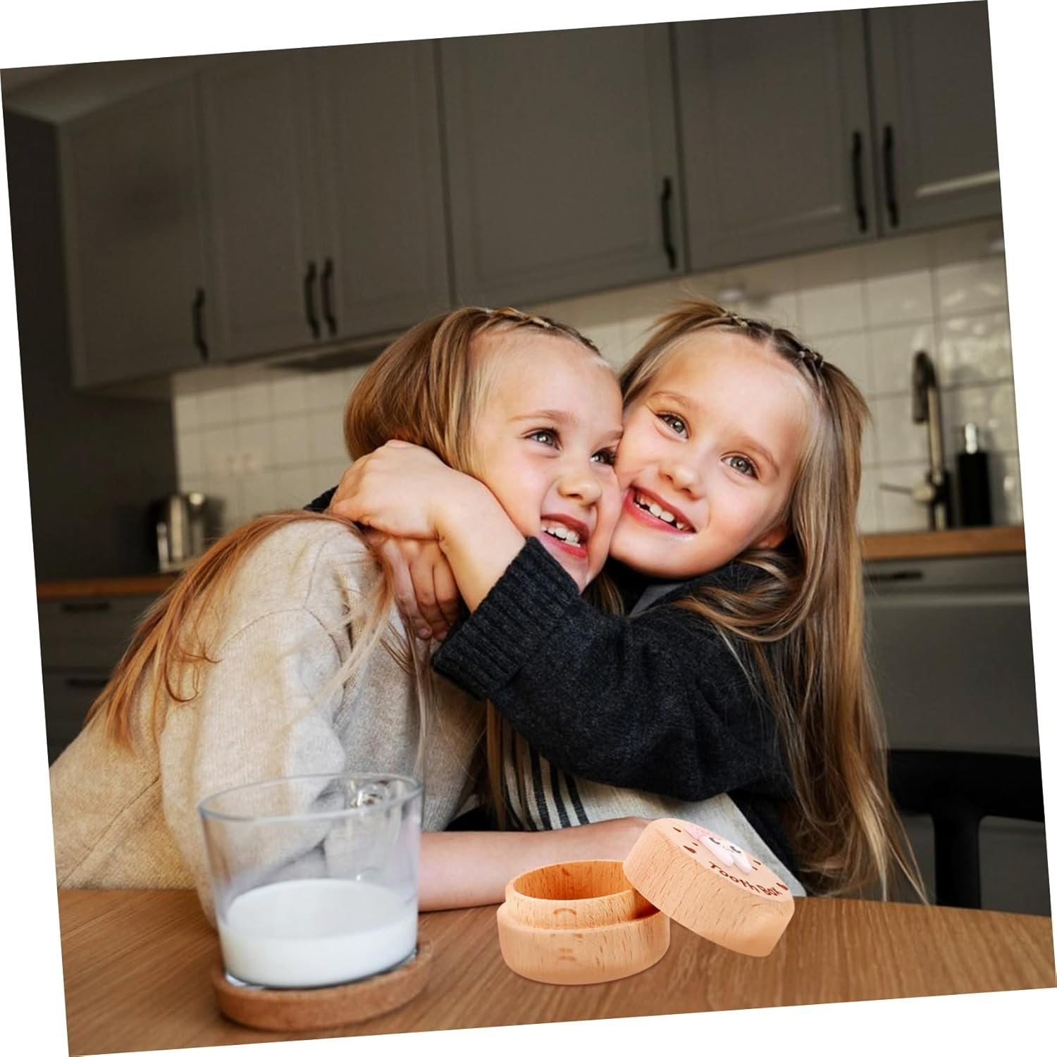 Wooden Tooth Box Kids Tooth Storage Box Small Wooden Keepsake Organizer for Boys and Girls image number 1