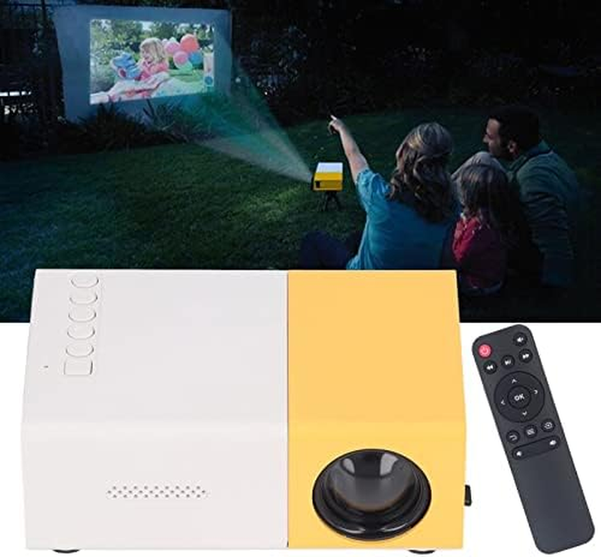 Mini Projector, Portable Projector 1080P Full HD Huge Screen Fast Heat Dissipation Compatible with Tablet Laptop PC TV Box LED Pico Video Projector for Home Outdoor Theater Movie image number 1