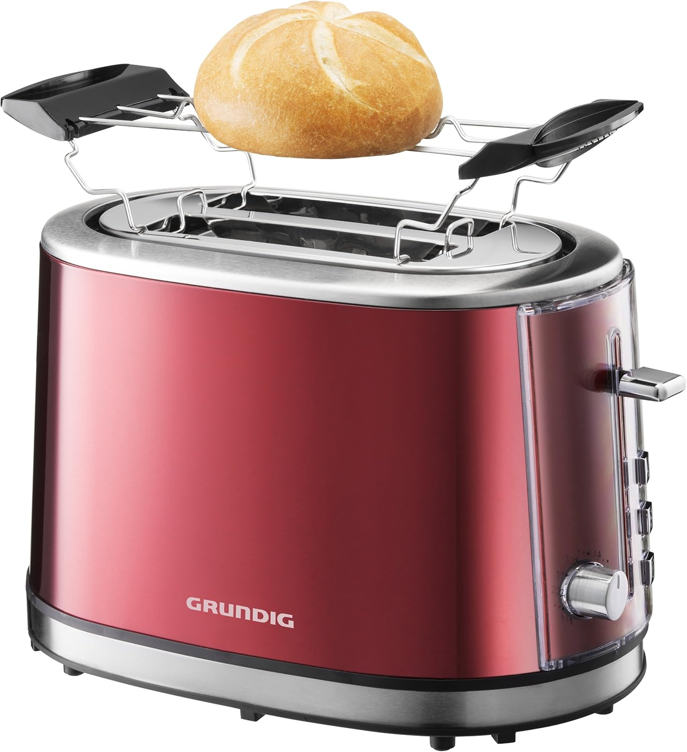 Grundig TA 6330 Toaster Red Sense, 18 Cm L X 32 Cm W X 20 Cm H image number 3