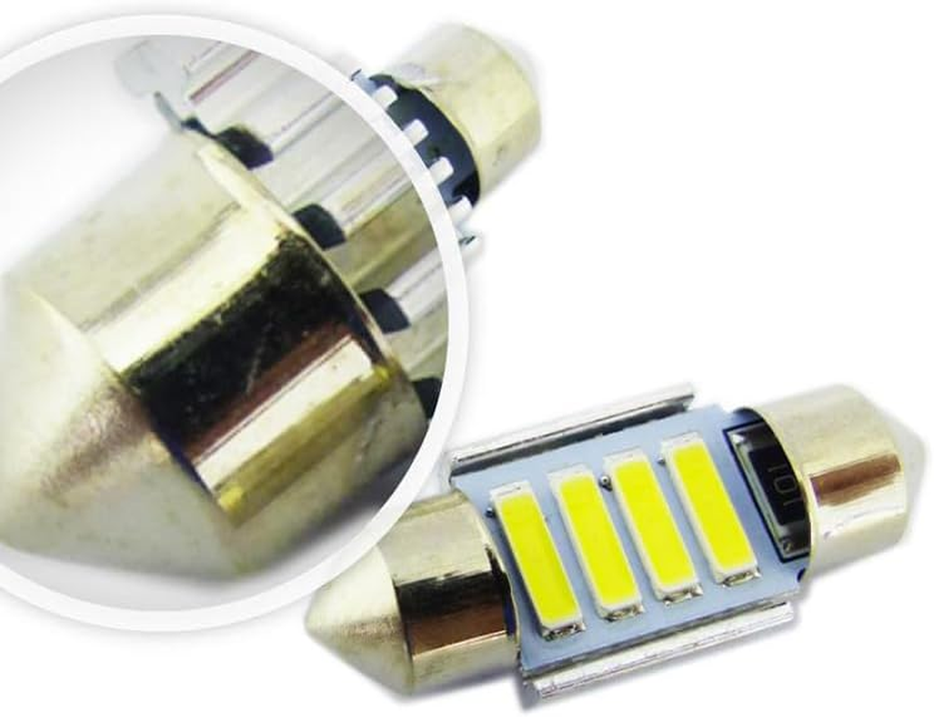 AIMALL 4PCS 31Mm FESTOON 7020 4SMD LED 4X Interior Dome Map Light Bulb Globe 12V for Car 4WD, White 6000K, Energy-Efficient, Ultra-Long Lifespan image number 5