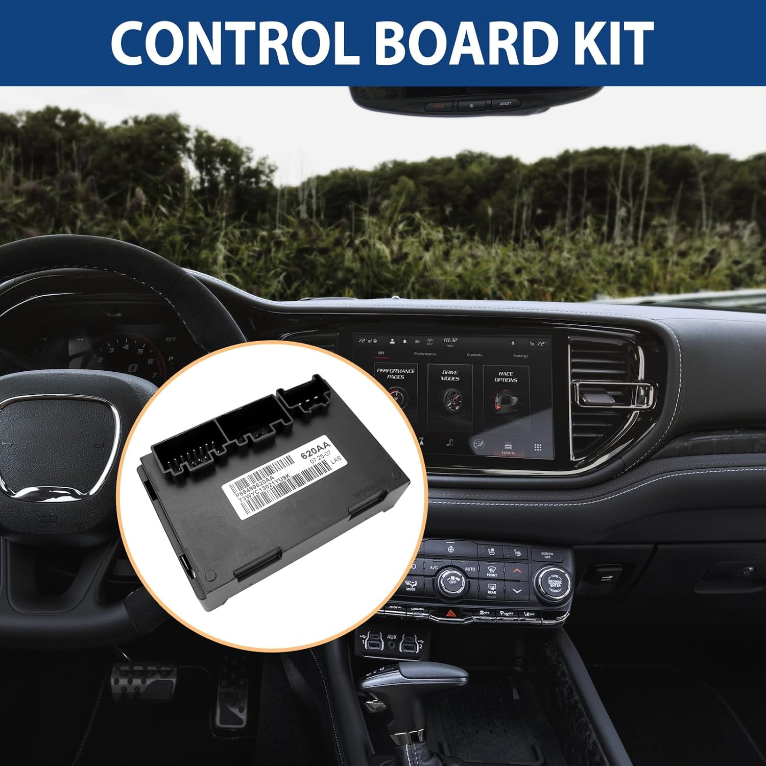 68499620AB Transfer Case Control Module - Compatible with 2021-2025 Dodge Durango, 2022 Jeep Grand Cherokee WK, 2021 Jeep Grand Cherokee, Replace# 68499620AA