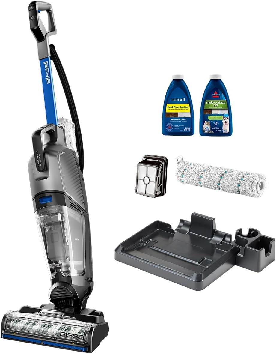 BISSELL Crosswave Hydrosteam 3517F | Vacuum, Wash & Steam at the Same Time with Hydrosteam Technology, Tangle-Free Brush Roll, Self-Cleaning Cycle, & Hard Floor Sanitise Formula Included image number 5
