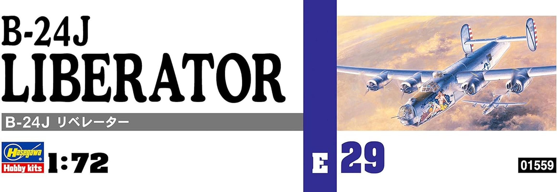 Hasegawa 1:72 Scale B-24J Liberator Model Kit image number 1