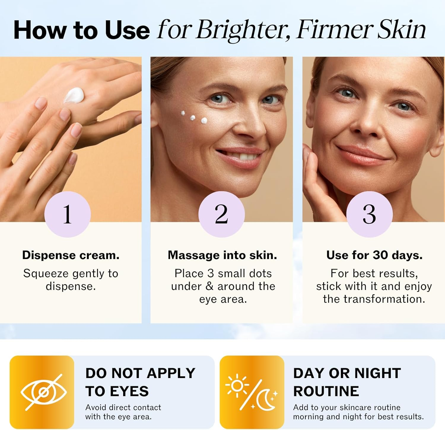 Eye Cream Moisturizer (1.7Oz) 94% Natural anti Aging Skin Care image number 6