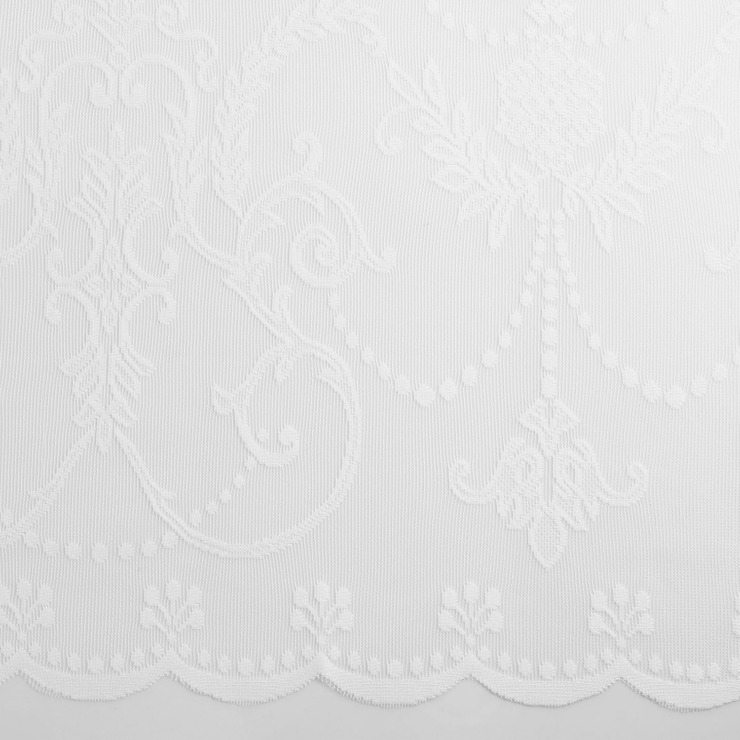 No. 918 Ariella Floral Lace Rod Pocket Curtain Panel, 58" X 84", White image number 1