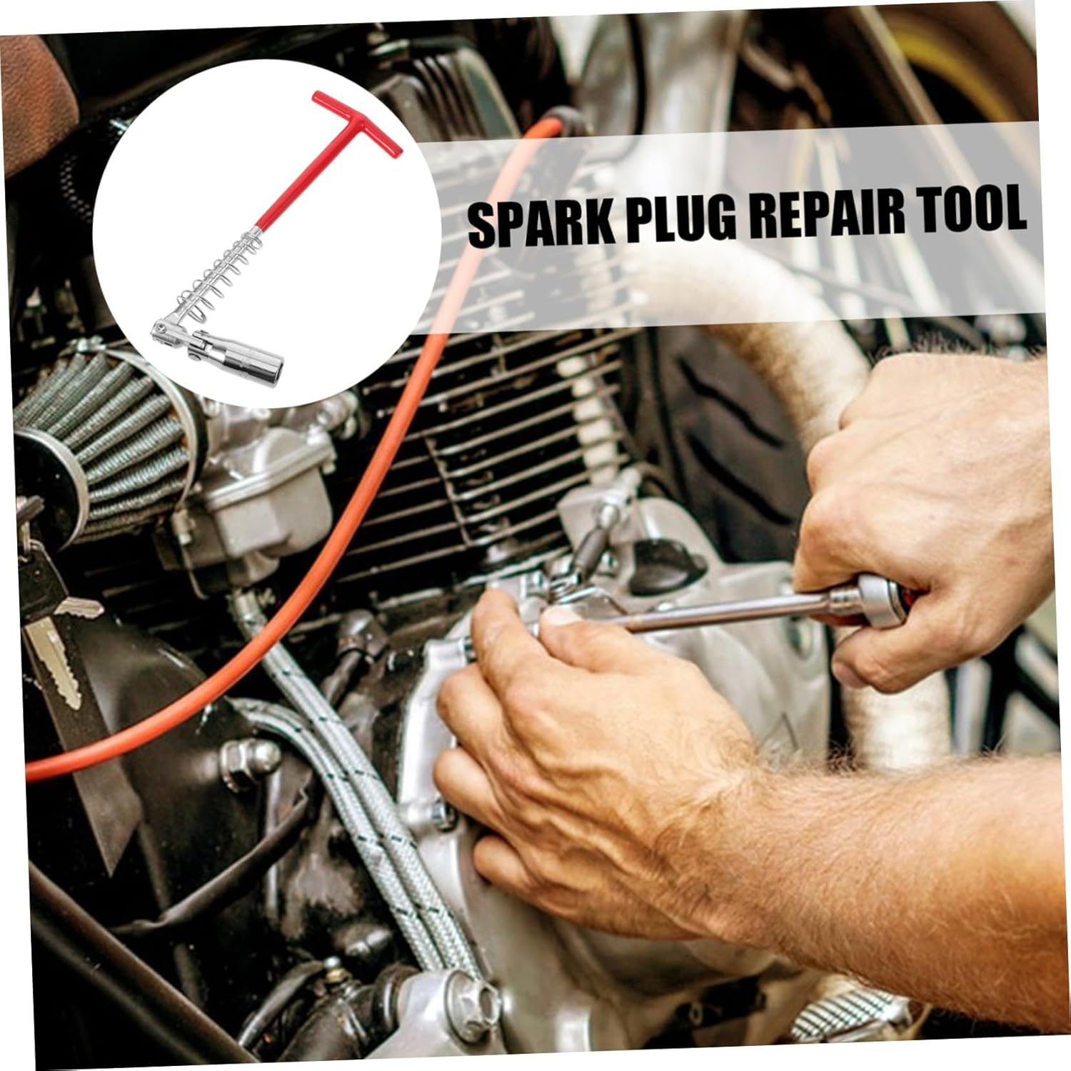 SEWOART Swivel Car Spark Plug Wrench 16Mm-19Mm Adjustable Socket Tool for Vehicle Spark Plug Removal Automotive Repair Equipment image number 1