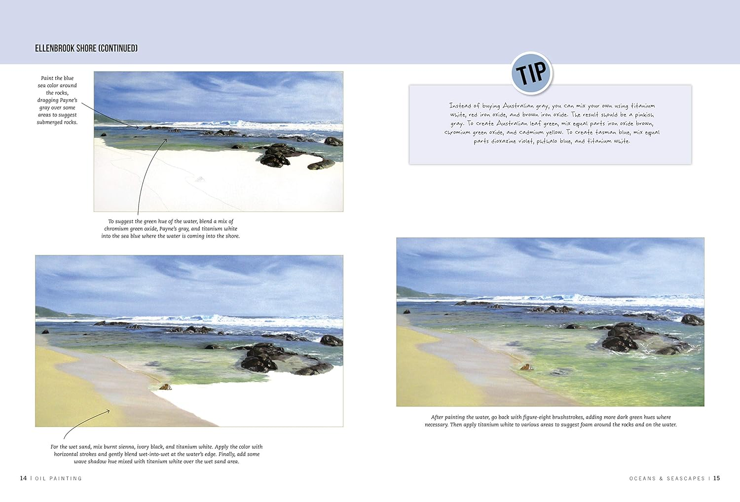 Oil Painting: Oceans & Seascapes (How to Draw and Paint): 91 Step-By-Step Illustrations image number 5