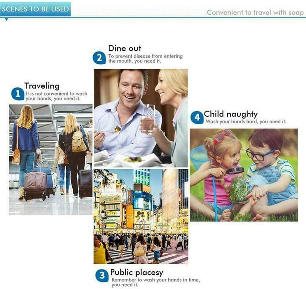 8 Boxes (800 Sheets) Portable Mini Paper Soap, Disposable Soap Paper Boxed Travel Soap Paper Washing Hand Bath Clean Scented Slice Sheets image number 2