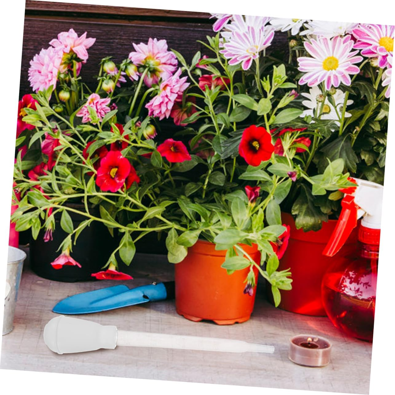 MINAOLULUS 3Pcs Plant Saucer Water Sucker Set 30Ml Plastic Tubes for Flower Pot Water Removal Gardening Tool for Self Watering Plants Suitable for Indoor and Outdoor Gardening image number 2