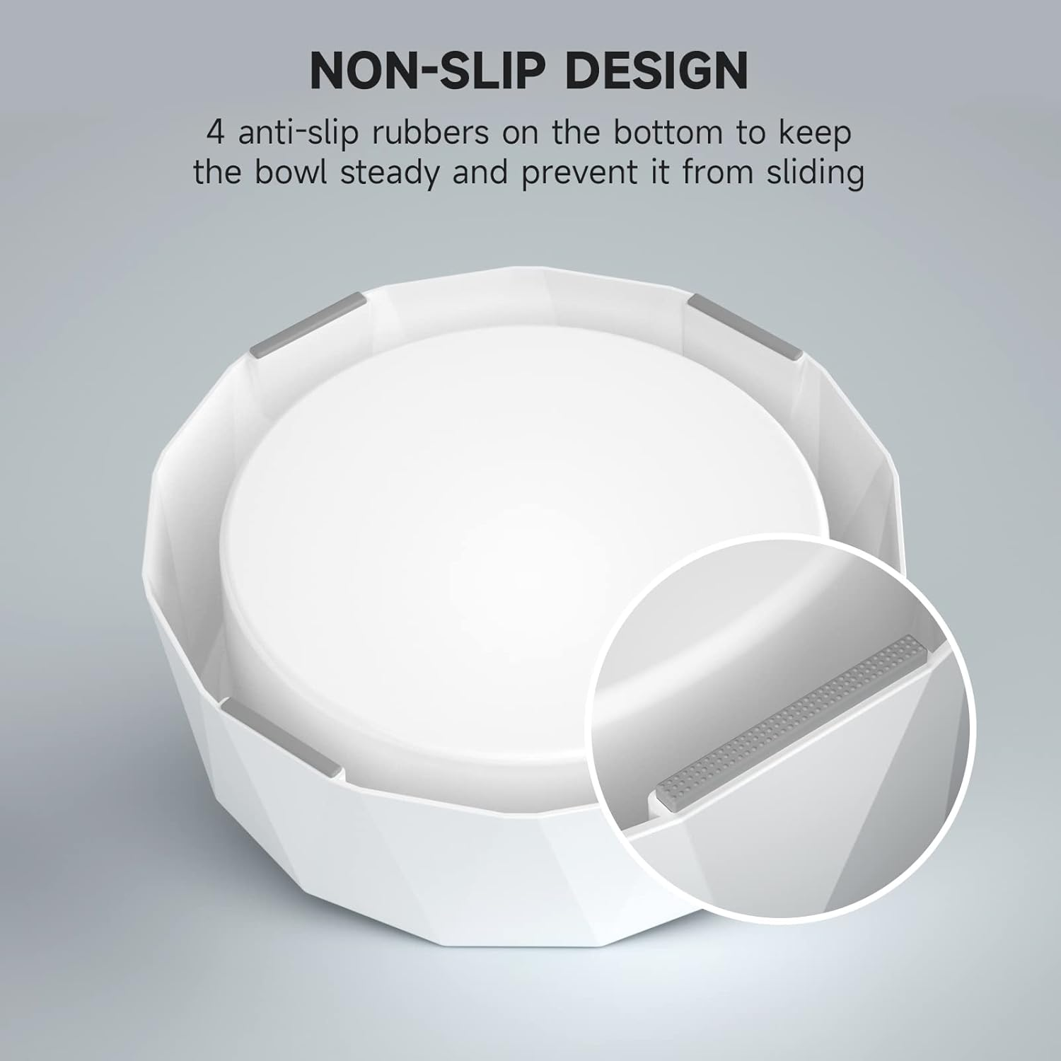 ELS PET Dog Bowl No Spill, Pet Water Bowl No Drip Slow Water Feeder Cat Bowl, Pet Water Dispenser Large Capacity Travel Water Bowl for Dogs, Cats (1L, Grey with Filter) image number 5