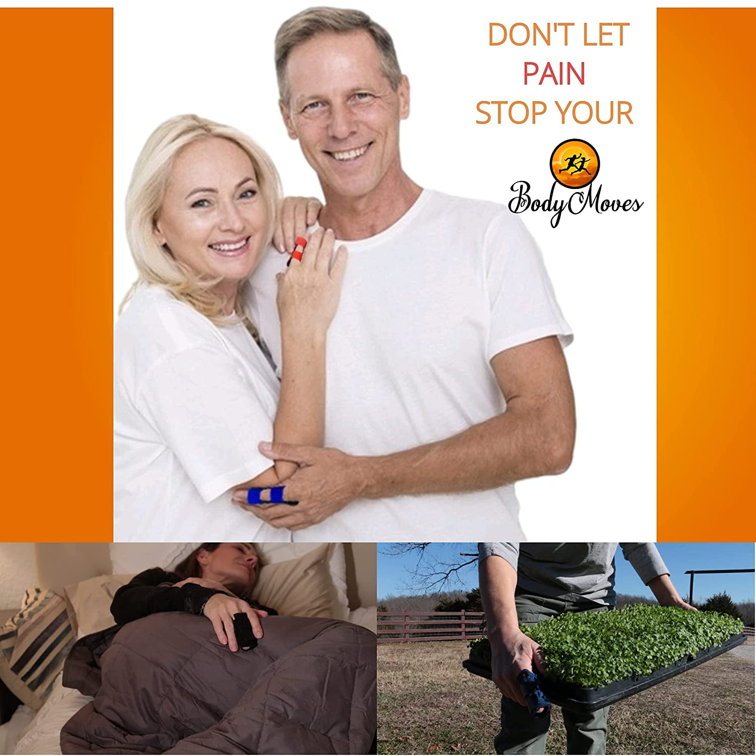 Bodymoves 5 Finger Splints plus 1 Pinkie Black Splint image number 1