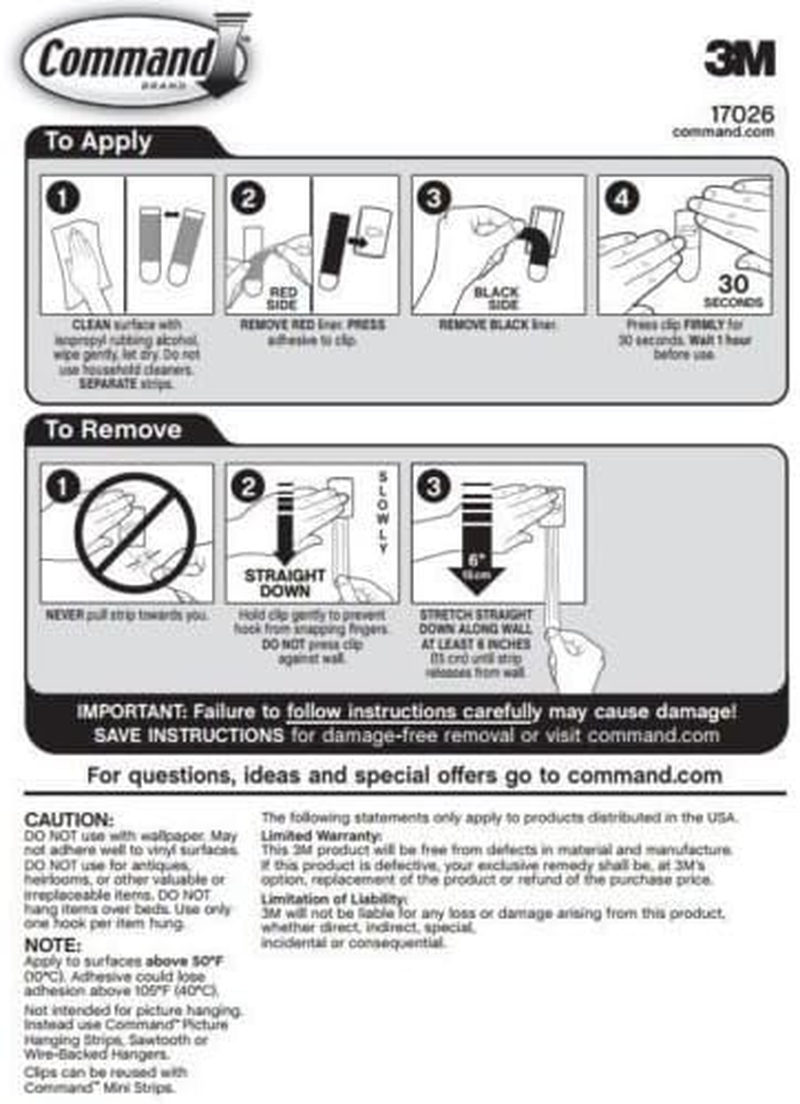 3M Command Self-Adhesive Damage Free Hanging Clear Decorating Clips for Fairy Lights image number 5