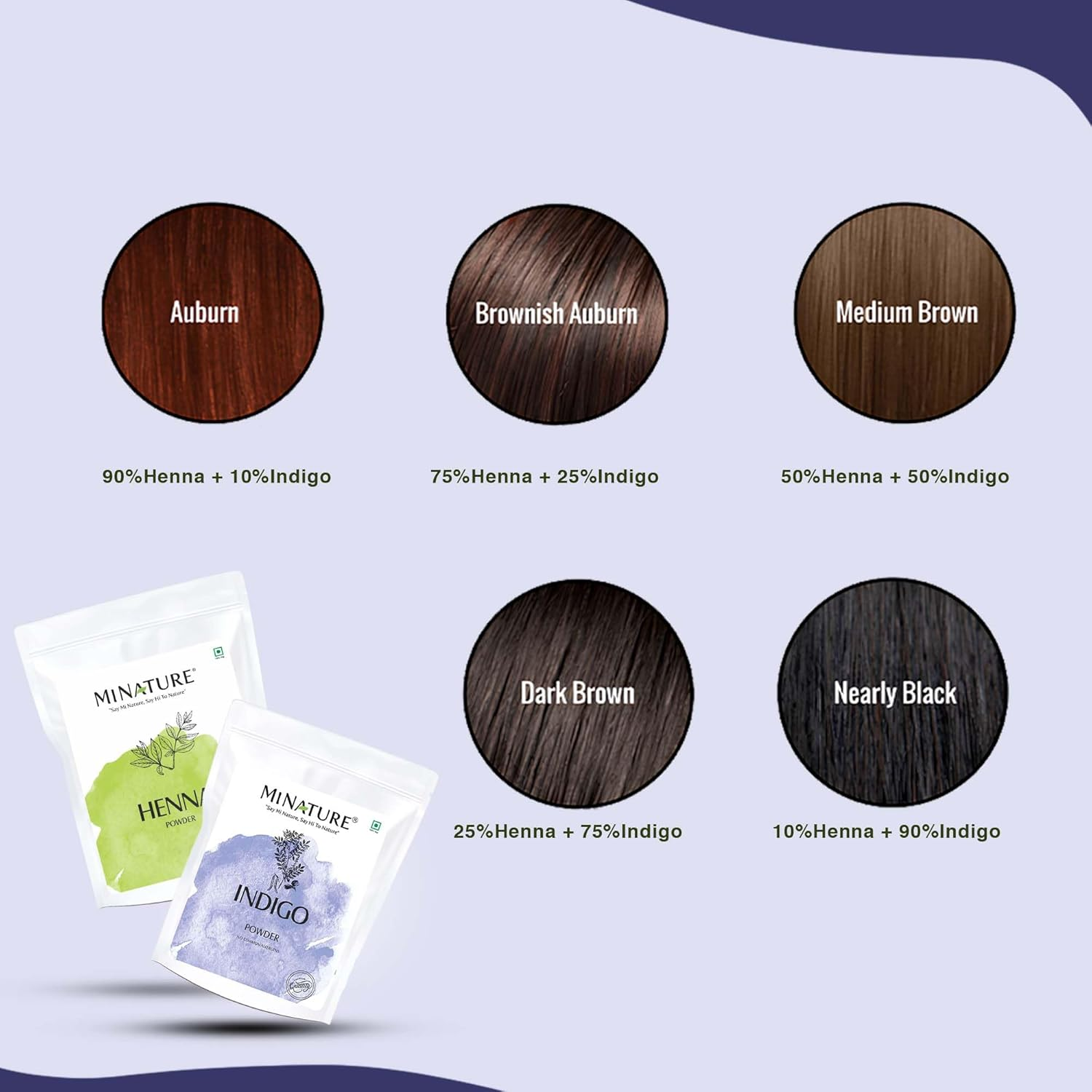 Mi Nature 100% Indigo Leaf Powder 1KG (35Oz) |Pure Herbal Tint for Rich Dark Hair Color |Natural Tinctoria Powder (Indigofera Tinctoria) image number 1