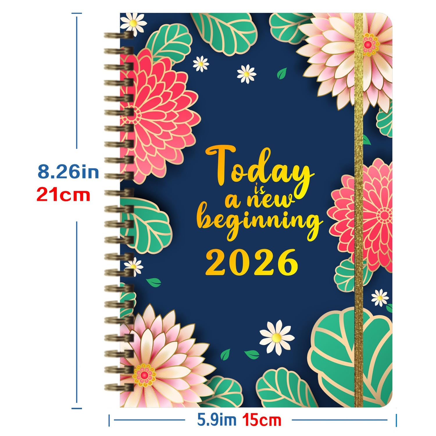 Haobase 2026 Diary A5 Week to View, January 2026 - December 2026, Elastic Closure, Monthly ＆ Weekly Planner for Work, Study, 21 Cm X 15 Cm X 1.3 Cm (Color01) image number 6