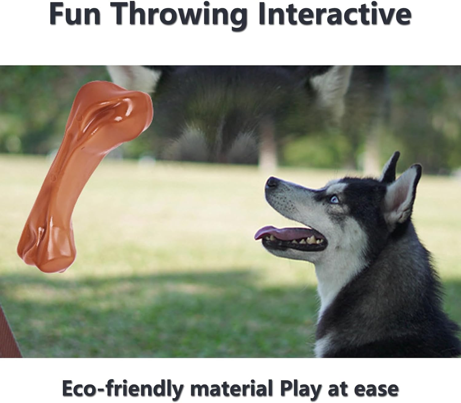 Lvpradior Indestructible Dog Chew Toy for Aggressive Chewers, Durable Nylon Beef Flavour Dog Bones for Medium/Large Breed Dogs Teeth Cleaning, Teething, Promotes Healthy Teeth & Gums (Flesh) image number 4