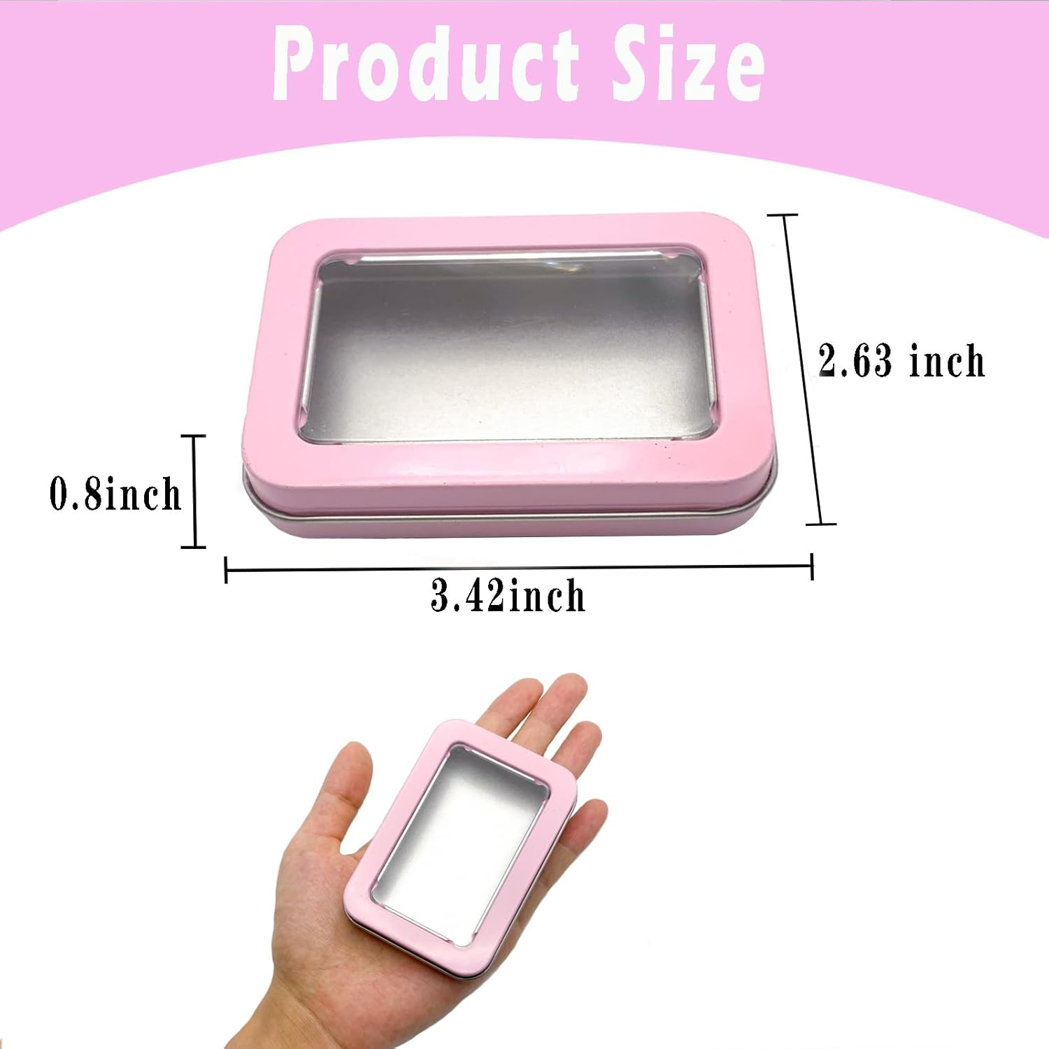 Cotton Swab Holder for Travel, 2 Pcs Portable Small Dental Floss Holder Empty Metal Cotton Ball Holder, Travel Floss Picks Case with Dustproof Lid for Cotton Swabs Hair Ties Floss, Pink