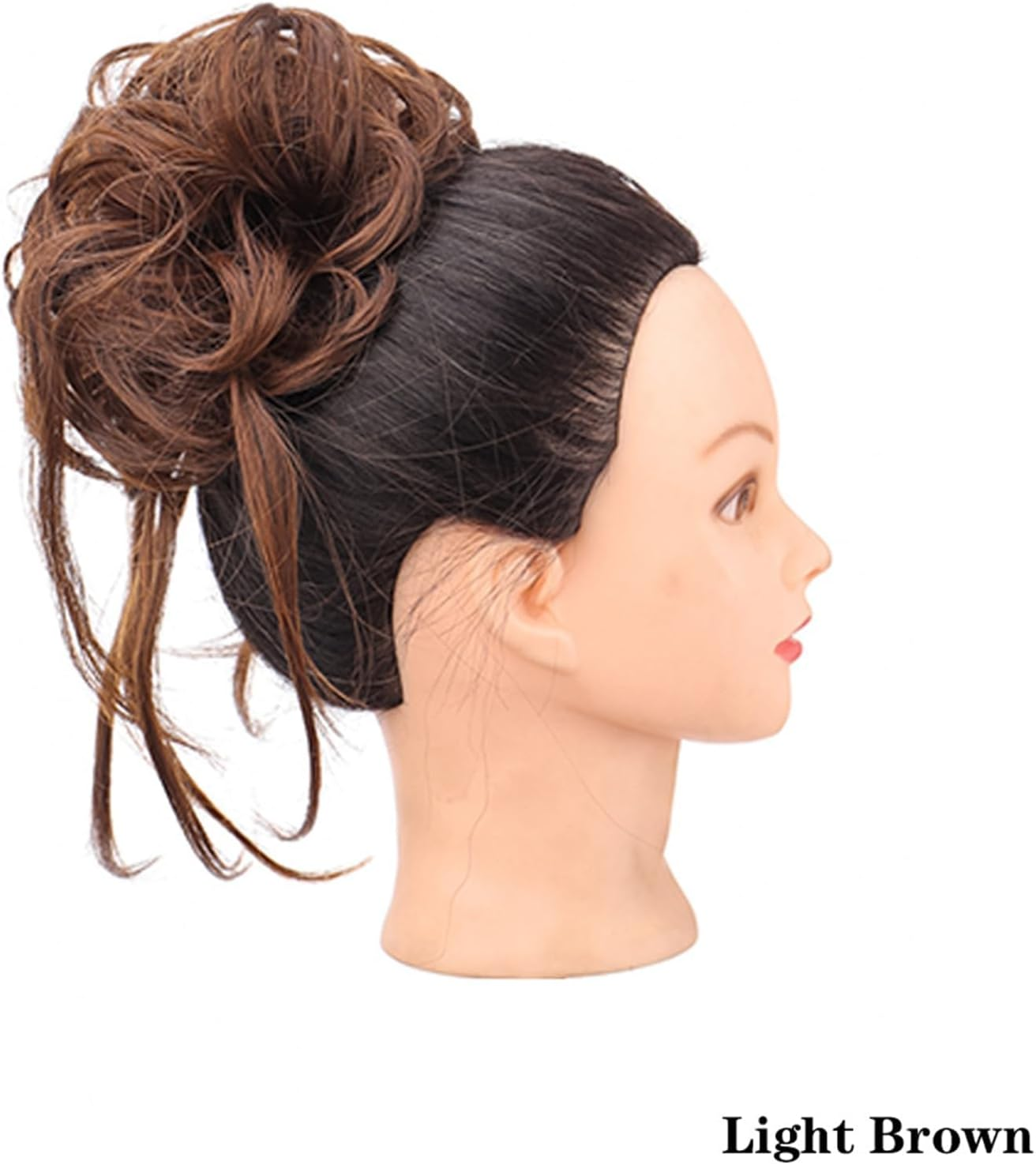 Curly Hair Buns,Synthetic Messy Claw Clip Hairpiece,Hair Cover for Women Accessories (Light Brown) (Light Brown)