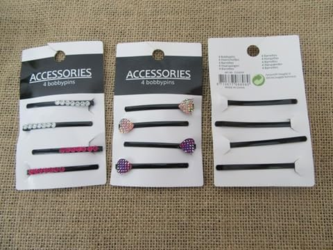 12Packets X 4Pcs Bobby Pins Grips Hair Barrette Clip 55Mm image number 1
