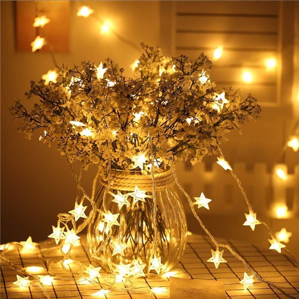 Star Lights 10M 100Led, Star String Lights USB Powered 8 Modes&Timer Star Fairy Lights Waterproof Led Star Lights Twinkle Christmas Lights Bedroom Porch Christmas Light Indoor Outdoor Warm White image number 2