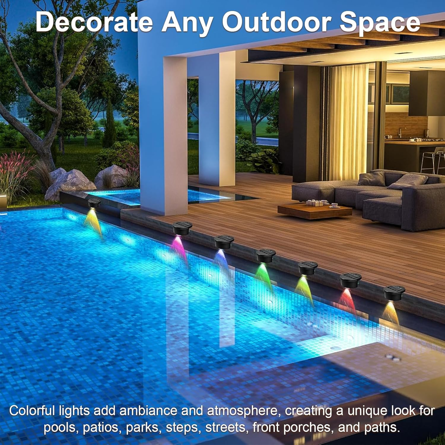 4 Pack Floating Solar Pool Lights &ndash; Waterproof Color Changing LED Lights for Inground & above Ground Pools, Ponds, Hot Tubs, Fountains, Deck, Patio & Outdoor Decorations image number 4