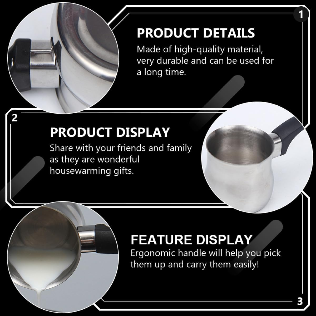 Toyvian 250Ml Stainless Steel Milk Frothing Pitcher Milk Frothing Cylinder Coffee Latte Art Cup for Home Espresso Machine Accessories