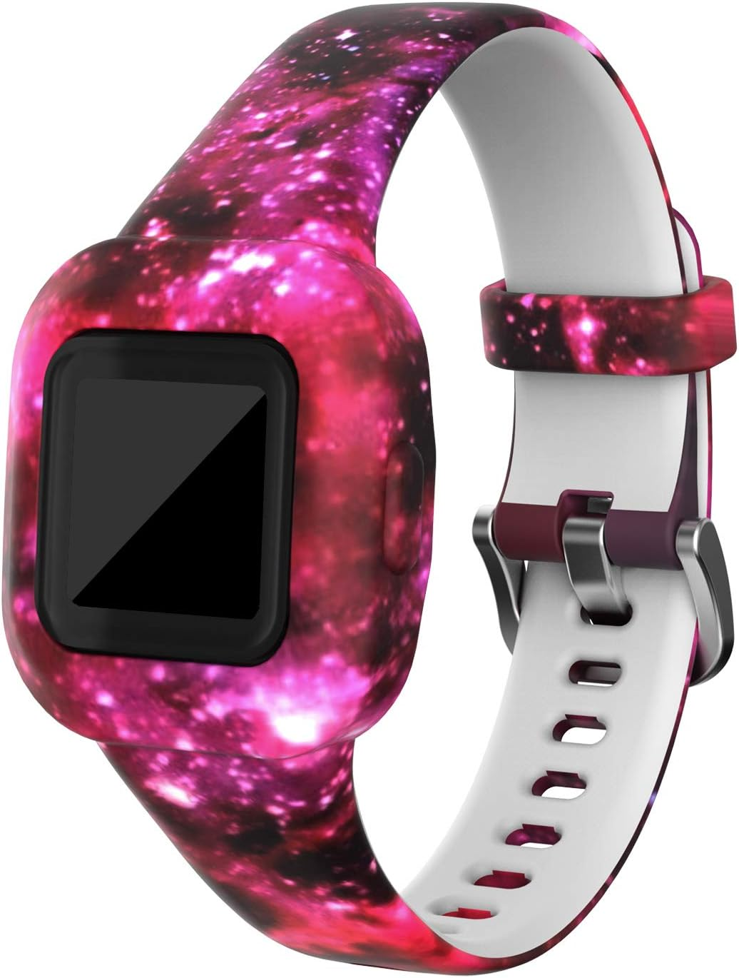 Intended for Garmin Vivofit JR 3 Bands for Kids 4+, Printing Pattern Soft Silicone Wristbands Sweat Resistant Bracelet Sport Strap for Vivofit Jr. 3 Fitness Tracker (Starry Sky) image number 2