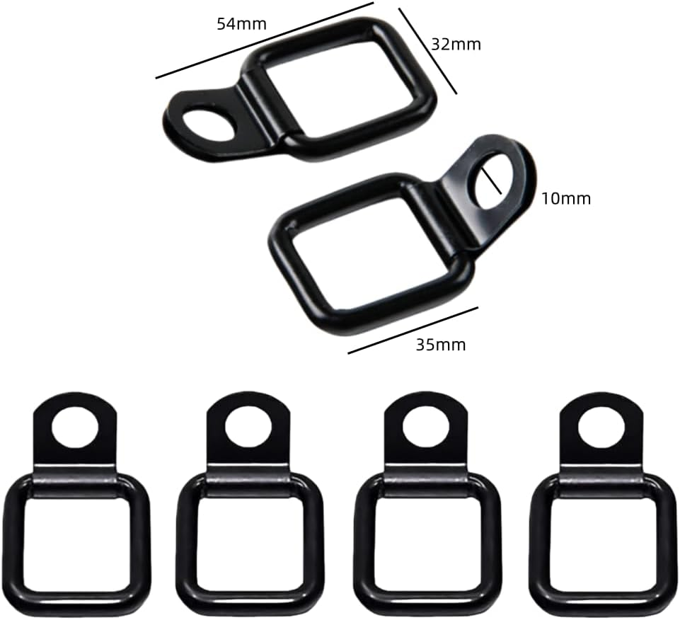 8Pcs Tie down D Ring Anchor, Ai-Oumleef Tie down D Ring Set, Easy-To-Install Truck Tie Downs, Compatible with Cargo Cover Mounts, Heavy-Duty Accessories for Truck, Trailer, Camper, Boat and More image number 3