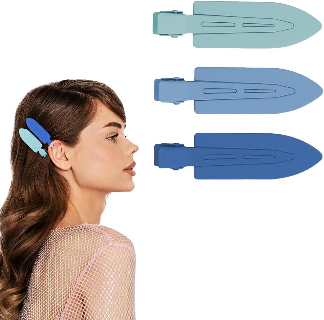 GGUFAY Gradient Hair Clip 9 Pieces Hair Clips Simple Y2K Headpiece with round Hair Accessories Gradient 3 Colors (Green) image number 3