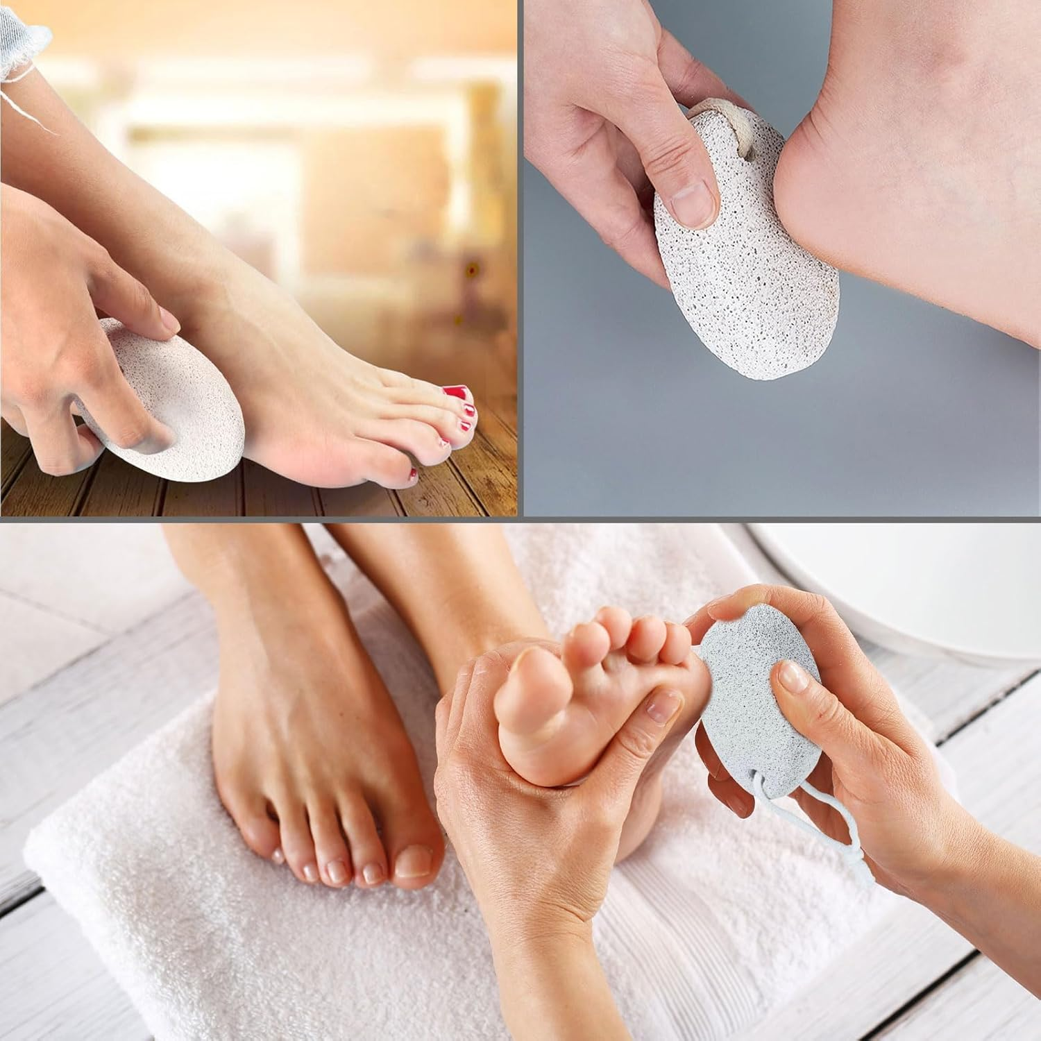 Pumice Stone Foot Care, Pumice Stone Callus Remover, Callus Removal, Pumice Stone, Foot Care, Lava Pedicure Tools, Natural Pumice Stone for Calluses and Hardening Removal for Feet and Hands, Pack of 2 image number 6