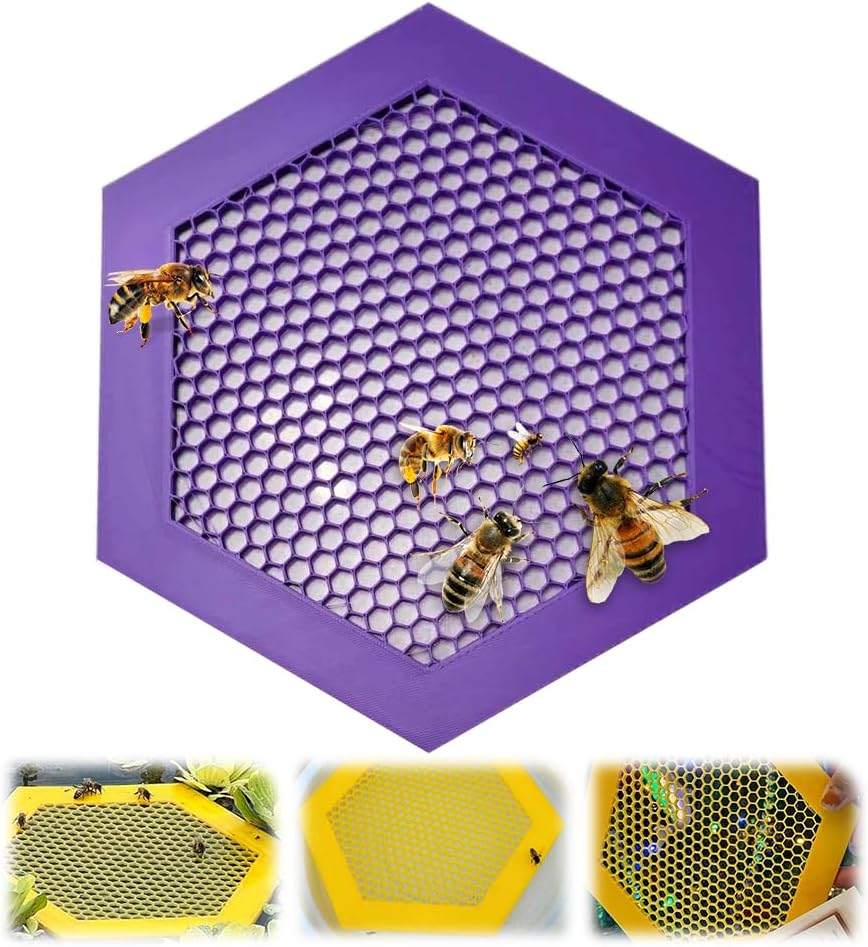 Floating Bee Island Bee Waterer,Bee Cups Bee Resting Area,2024 New Colorful Bee Waterer Butterfly Water Stations,Attract Bee for Garden (Yellow)