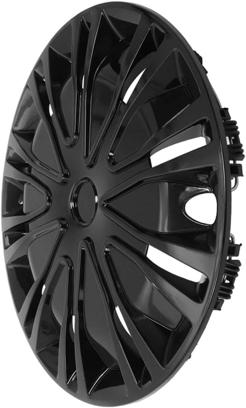 TOGEVAL 15-Inch Automotive Decorative Wheel Hub Covers Full Black Universal Car Hubcaps Rim Cover Accessories for Vehicle Wheels Exterior Modification image number 3