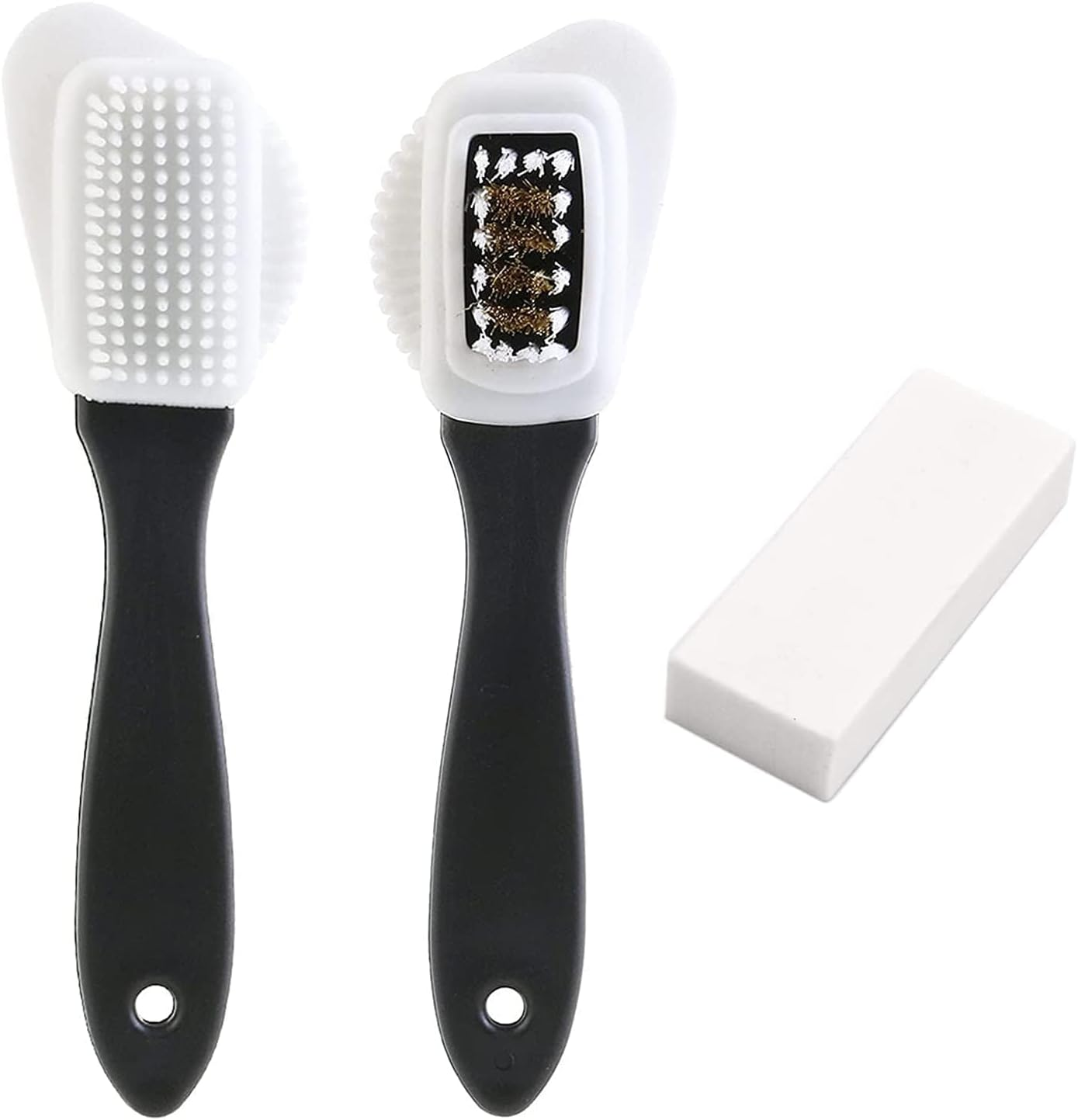 Suede Brush Kit, 4-Sided Suede Cleaning Brush with Eraser, Cleaner Brush for Boots, Furniture, Shoes, Jackets(Shoe Brushes) image number 4