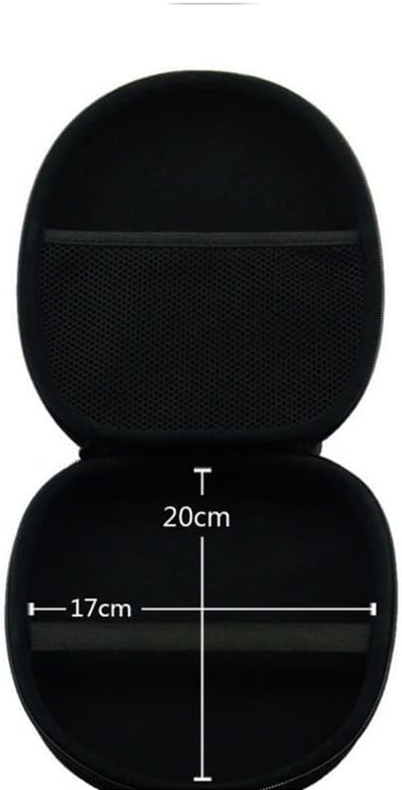 AIMALL Universal Hard Earphone Case, Headset Carrying Box with Mesh Pocket, Durable Nylon Fabric, Compact Storage Bag for Earbuds and Accessories, 8.27 X 7.48 X 2.36 Inches, Black image number 6