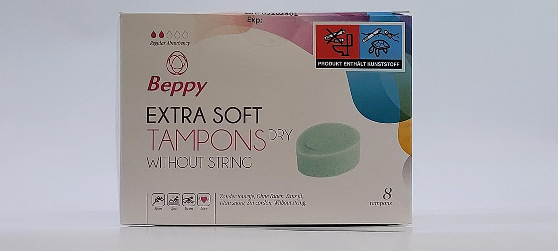 Asha Beppy Soft Comfort Tampons Dry - Pack of 8 image number 4