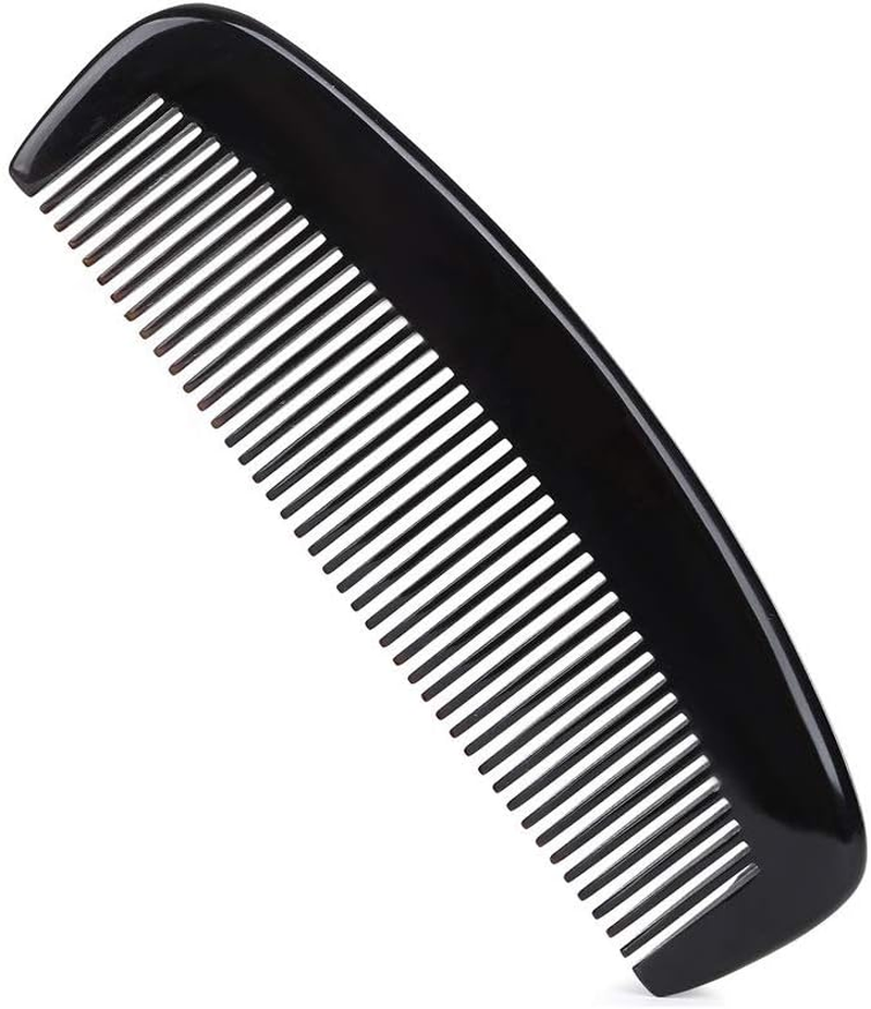 Liasun Handmade Fine Tooth Hair Comb anti Static 100% Natural Green Sandalwood Buffalo Horn Comb Detangling Comb for Women, Men, Thick, Curly, Straight, Wavy Hair