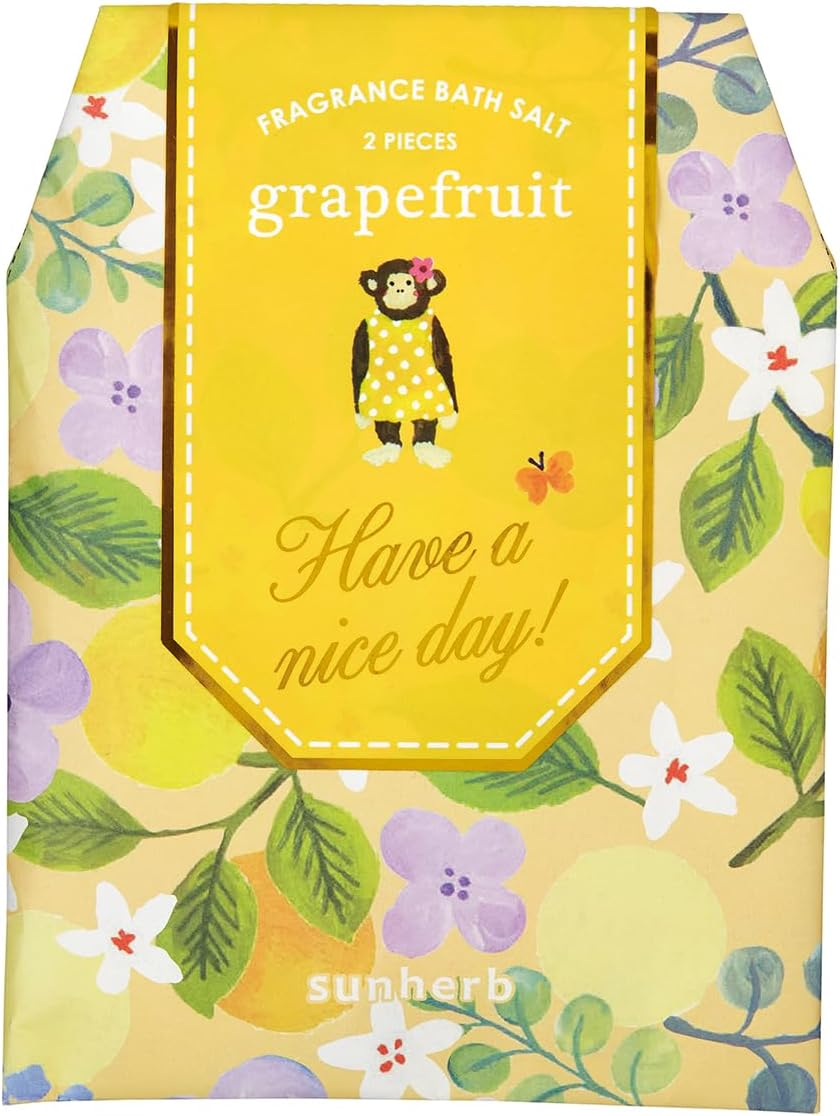 Sunherb Thanksgiving Bath Salt Gift, Grapefruit Scent (Present, Gift, 2 Bath Salts, Packaged) image number 2