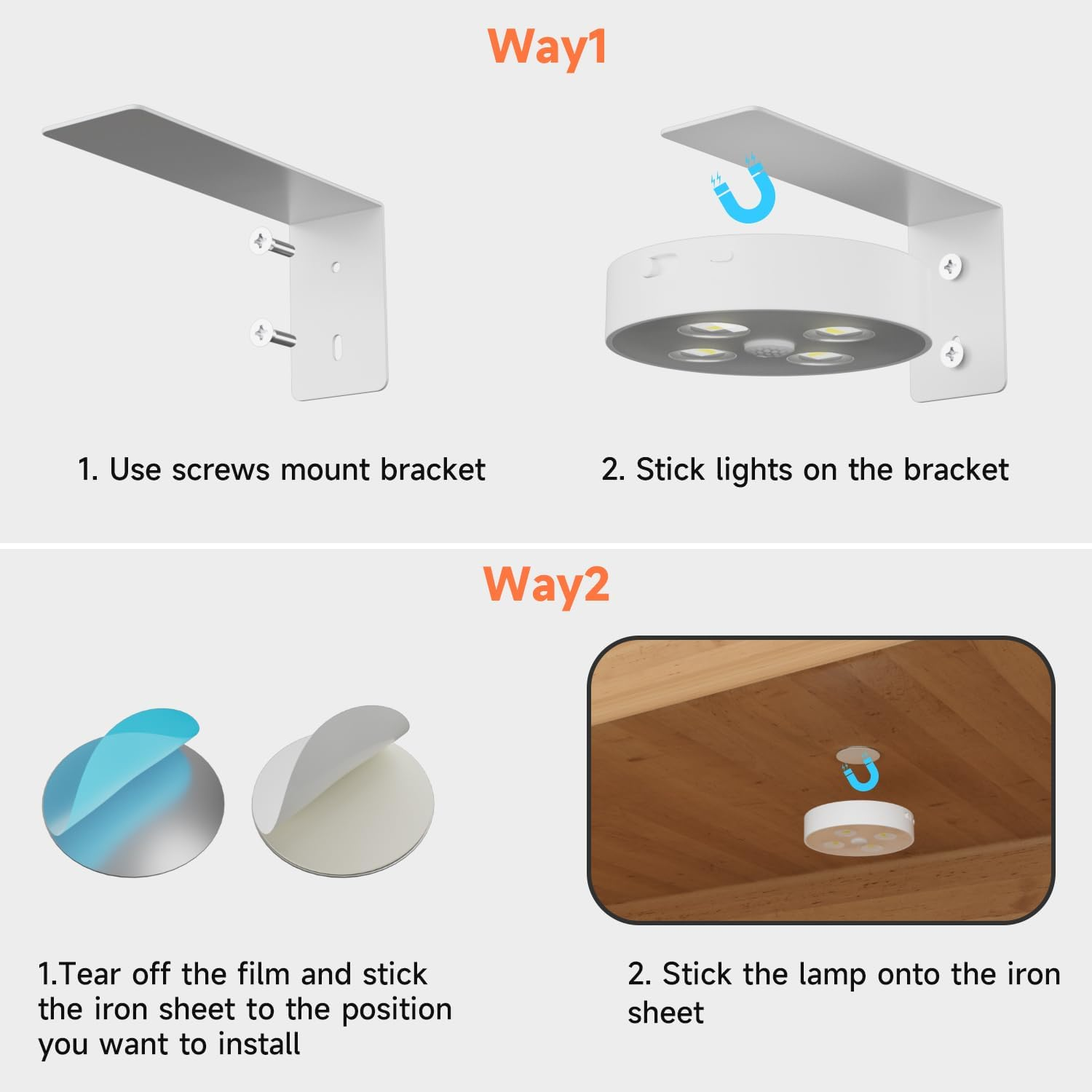 Picture Lights for Wall, 1000Mah Rechargeable Battery Magnetic Poster Lights with Motion Sensor, 12 RGB Color, Remote Dimmable Timer Painting Light, Wall Decor Light for Art Display, Frame image number 1