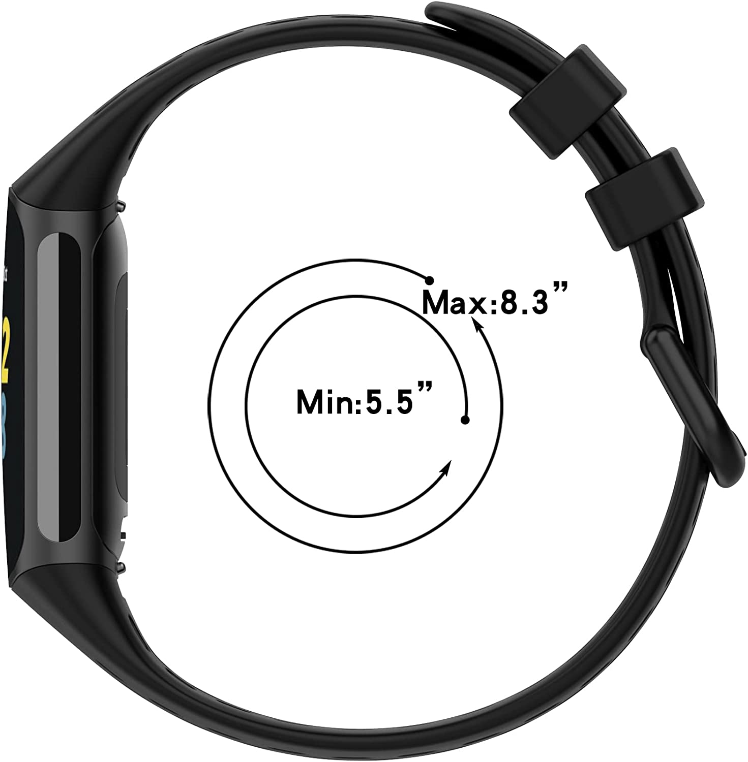 Chofit Band Intended for Fitbit Charge 5 6 Smart Watch, [3 Pack]Soft Breathable Quick Release Silicone Wristband Strap for Charge 5 6 (Blue-Black-Navy Blue) image number 3