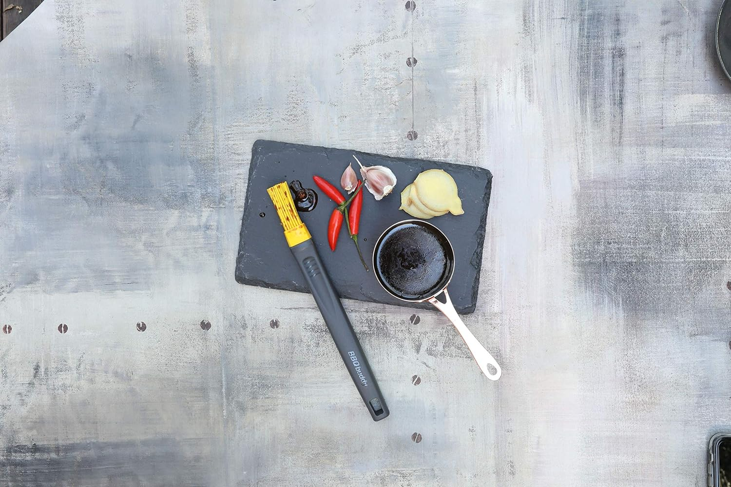 BBQ Buddy Basting Brush - Heat Resistant Cooking Brush for Oil and Sauce with - Silicone Brush Bristles with Long Handle - Pastry for Cooking and Baking - Removable Head Easy Cleaning image number 1