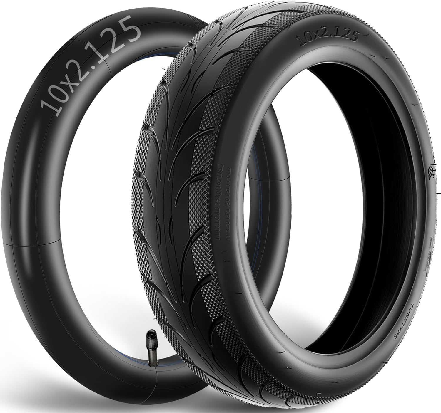 Heavy-Duty 10X2.125 Scooter Tire with Tube Replacement Inner Tube with Straight Valve for Ninebot F30 F20 F25 F40 Scooter Tire for 10 Inch Scooter image number 4