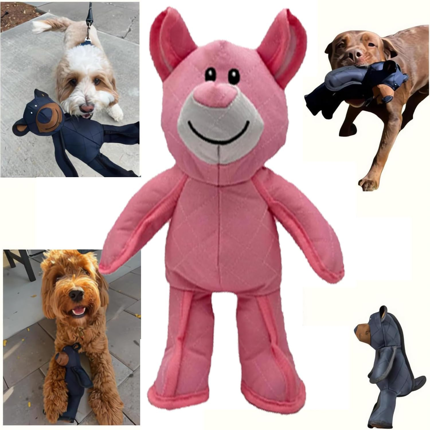 Oxford Cloth Durable Dog Toy Bear for Large Dogs, Heavy Duty Chew Proof Plush Puppy Toy, Interactive Durable Chew Toy for Aggressive Chewers image number 1