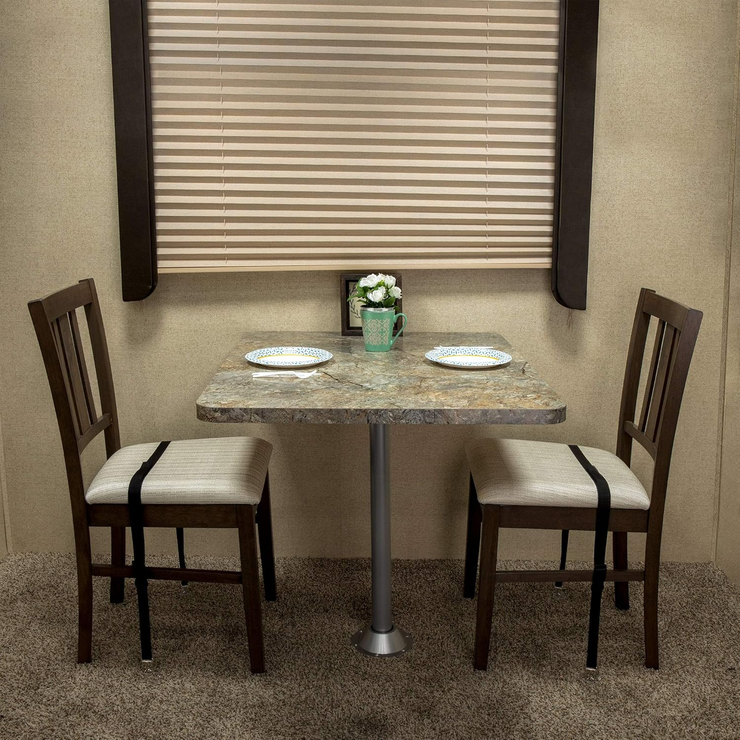 Recpro RV TV Straps 53" Anti-Tip RV Furniture Safety Straps | RV Tie-Down Straps | Lashing Straps (1 Pack)