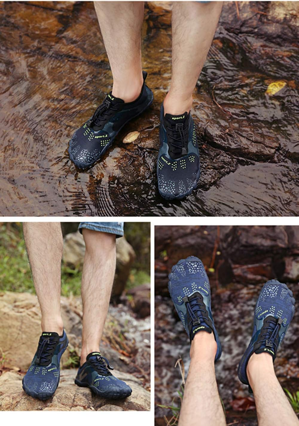 Asifn Unisex Barefoot Outdoor Hiking Water Shoes Fitness Mountaineering Yoga Beach Sport Running Shoes Gym Surfing Swimming Quick-Dry Shoes image number 5